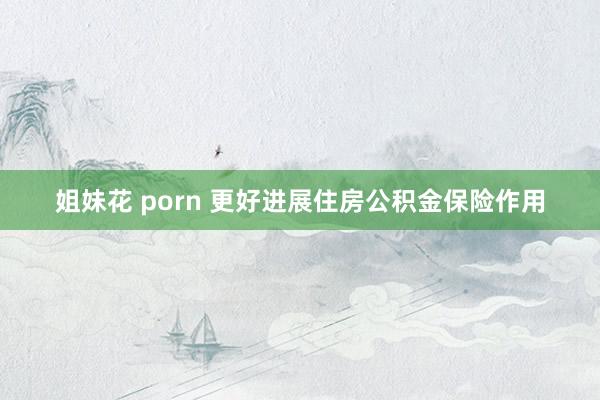 姐妹花 porn 更好进展住房公积金保险作用