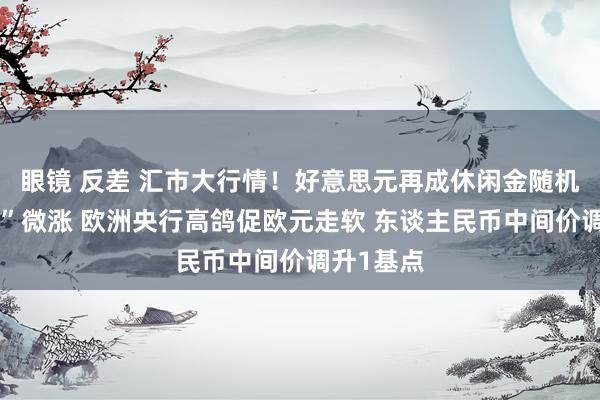 眼镜 反差 汇市大行情！好意思元再成休闲金随机“隐迹所”微涨 欧洲央行高鸽促欧元走软 东谈主民币中间价调升1基点