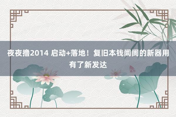 夜夜撸2014 启动+落地！复旧本钱阛阓的新器用有了新发达