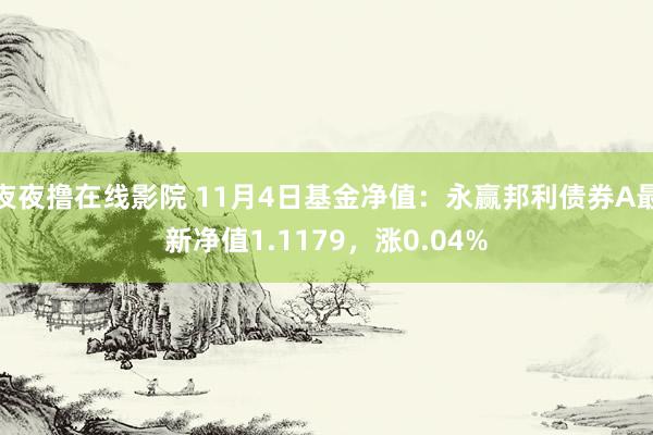 夜夜撸在线影院 11月4日基金净值：永赢邦利债券A最新净值1.1179，涨0.04%