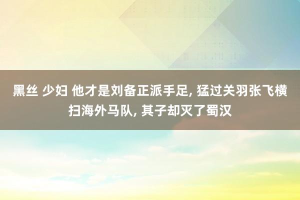 黑丝 少妇 他才是刘备正派手足， 猛过关羽张飞横扫海外马队， 其子却灭了蜀汉