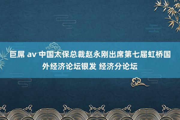 巨屌 av 中国太保总裁赵永刚出席第七届虹桥国外经济论坛银发 经济分论坛