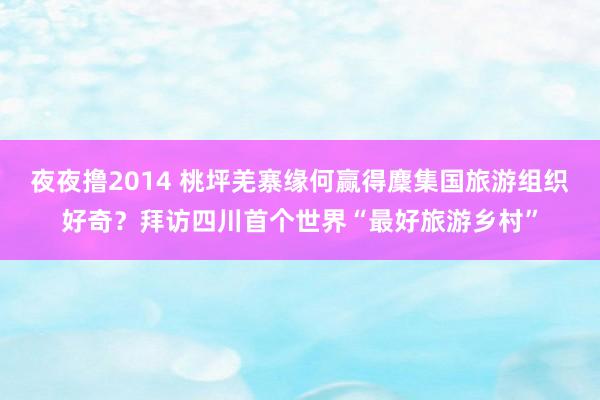 夜夜撸2014 桃坪羌寨缘何赢得麇集国旅游组织好奇？拜访四川首个世界“最好旅游乡村”