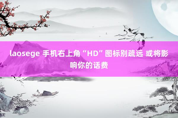 laosege 手机右上角“HD”图标别疏远 或将影响你的话费