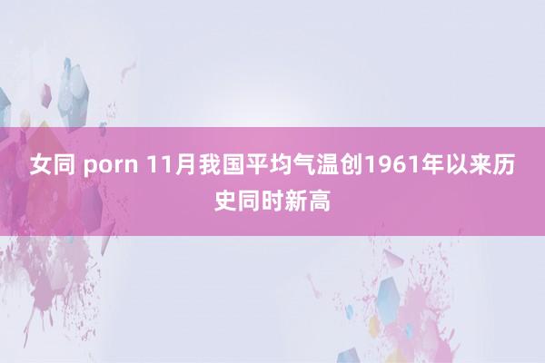 女同 porn 11月我国平均气温创1961年以来历史同时新高