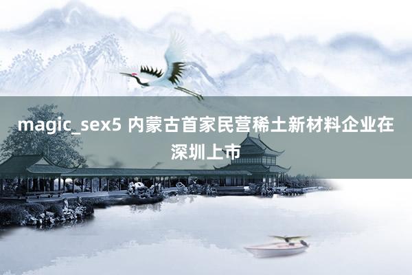 magic_sex5 内蒙古首家民营稀土新材料企业在深圳上市