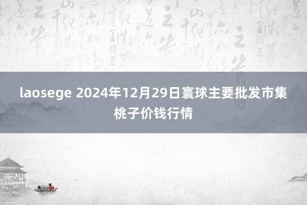 laosege 2024年12月29日寰球主要批发市集桃子价钱行情