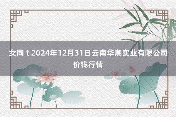 女同 t 2024年12月31日云南华潮实业有限公司价钱行情